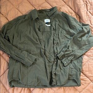 Universal Thread Green Lightweight Shirt Jacket